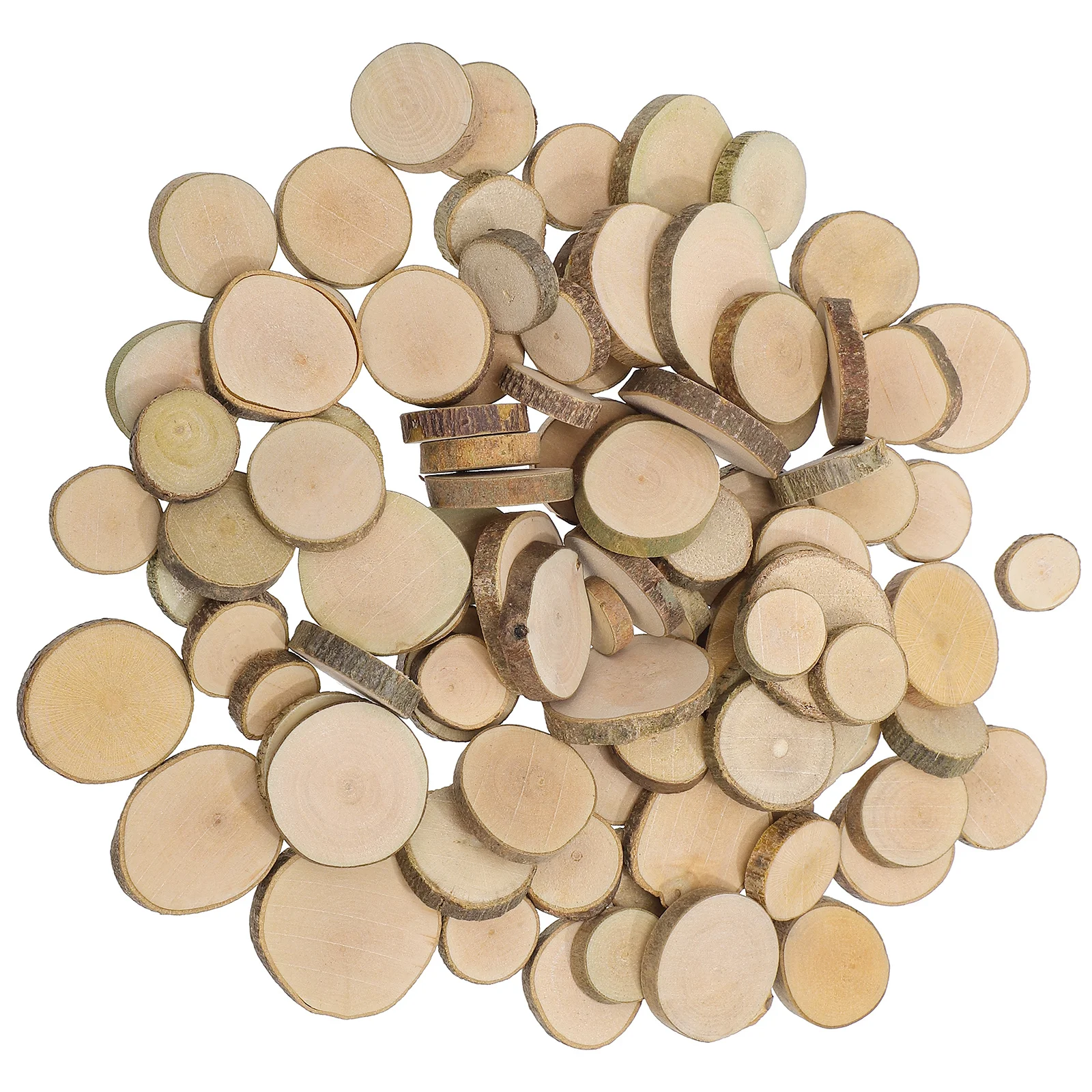 

10Pcs Round Wood Discs 7-9Cm Mini Log Slices for DIY Crafts Wedding Centerpieces Natural Wooden Craft Material with Bark