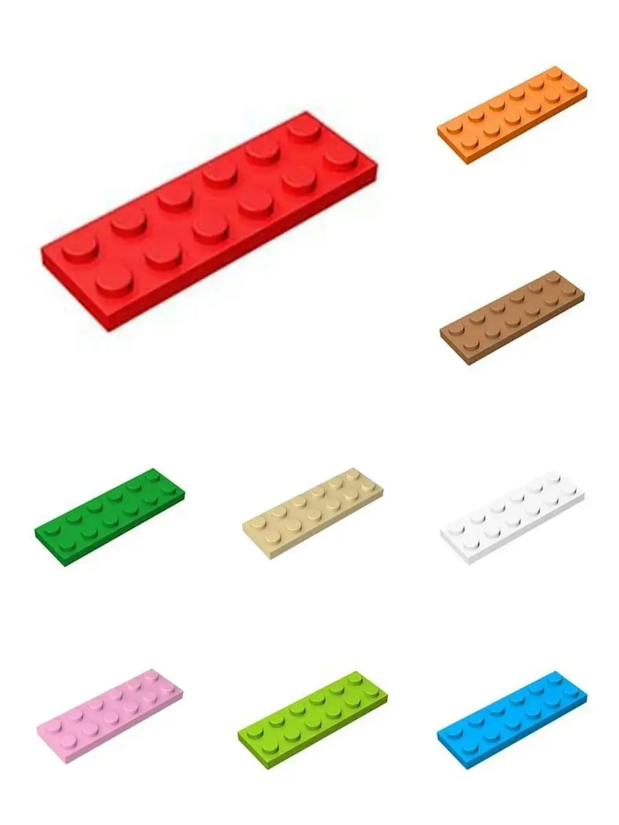 Blocs de construction en brique, 50 pièces, plaque 3795 2x6 points, figurines fines, jouet Compatible, éducatif, taille créative, cadeau, bricolage MOC