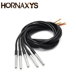 5/10 pcs DS18b20 temperature probe temperature sensor 1M 2M 3M DS1820 Stainless steel package Waterproof 18B20 100cm/200cm/300cm