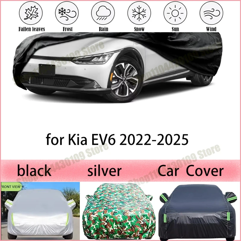 

Car Covers Custom Fit for Kia EV6 2022-2025 Car Cover Waterproof Summer Sun Shade Anti-UV Winter Rain Snow Prevent Cover