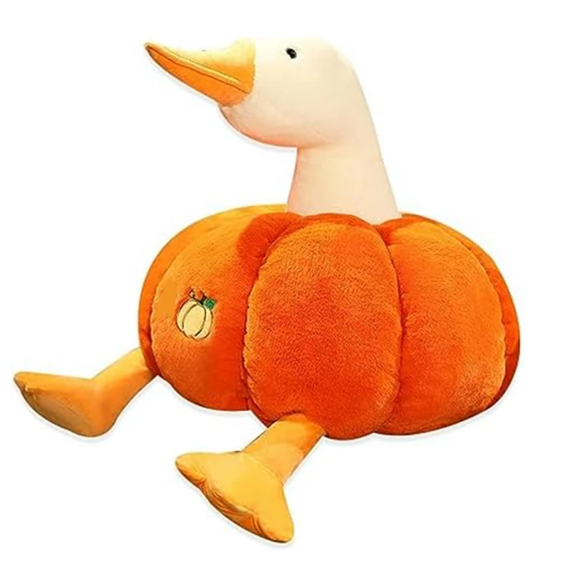 Stuffed Pumpkin  Duck Pumpkin Plush Toy Soft Couch Throw Pillow Pumpkin Horizontal Floor Lazy Sofa Pumpkin Duck Pillow