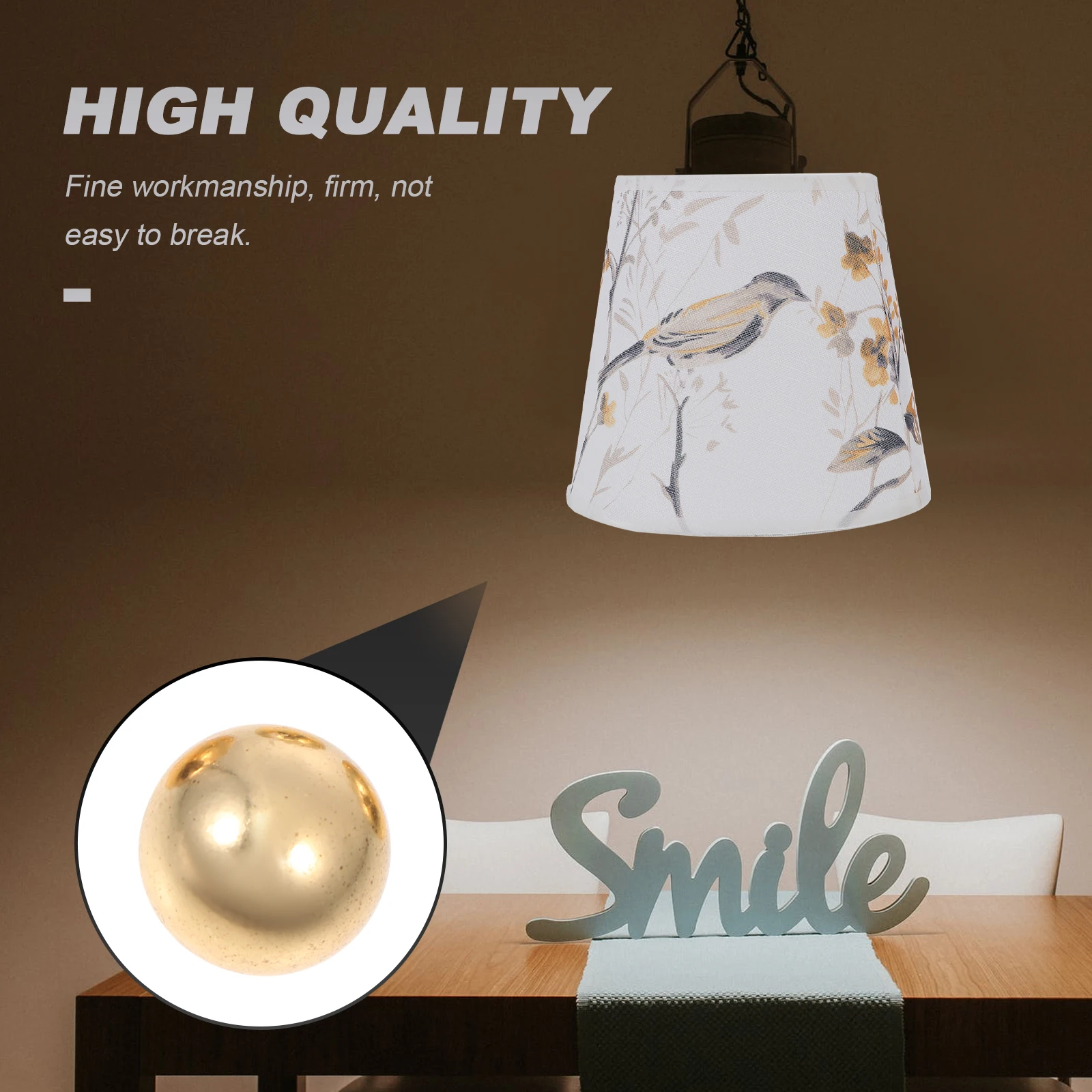 

4 Pcs Retro Decor Cow Horn Lampshade Accessory Dome Light Holder Ball Harp Frame