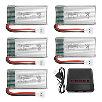 3.7V 380mAh Li-Po Battery+Charger For Hubsan X4 H107L H107C H107D SYMA X11 X11C HS170 HS170C F180C TOZO Q2020 E016H E016F V966