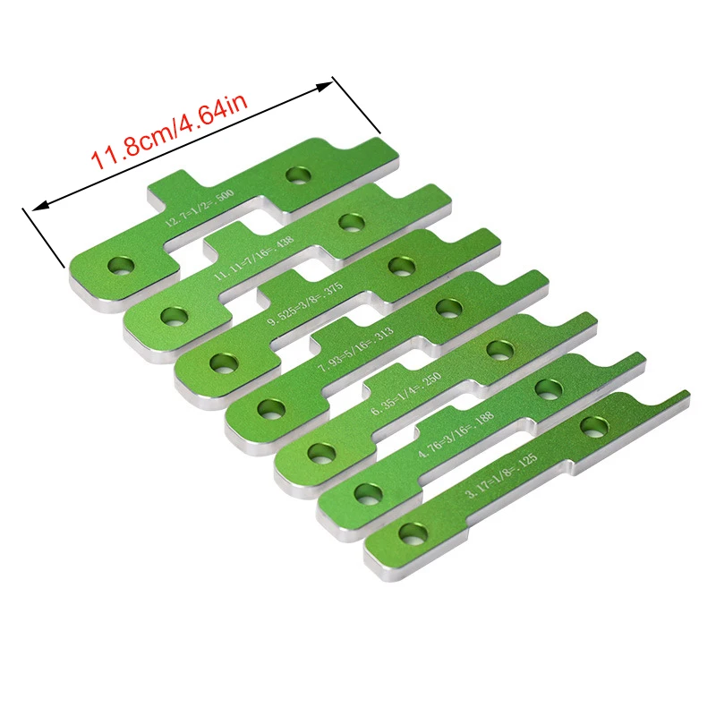 7 pezzi di blocchi di installazione di precisione in lega di alluminio set di misuratori di altezza barre di installazione da tavolo del router per accessori per seghe da tavolo del router