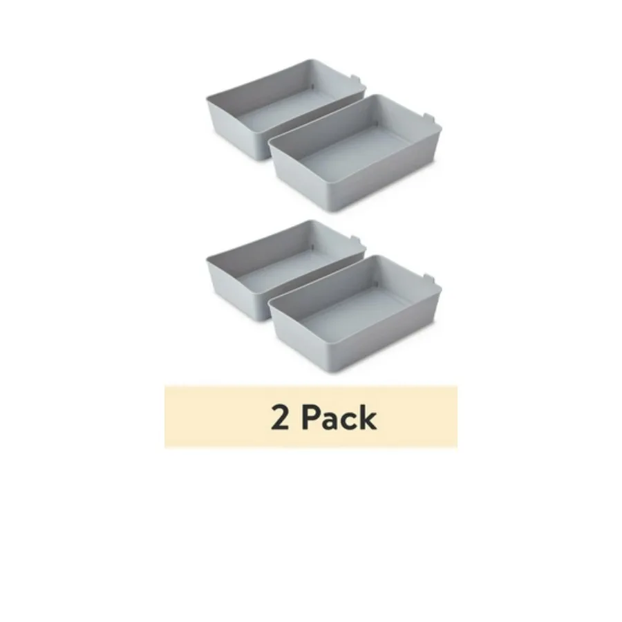 

2 pack Mainstays ible Drawer Storage Organizers Gray 2 Pack