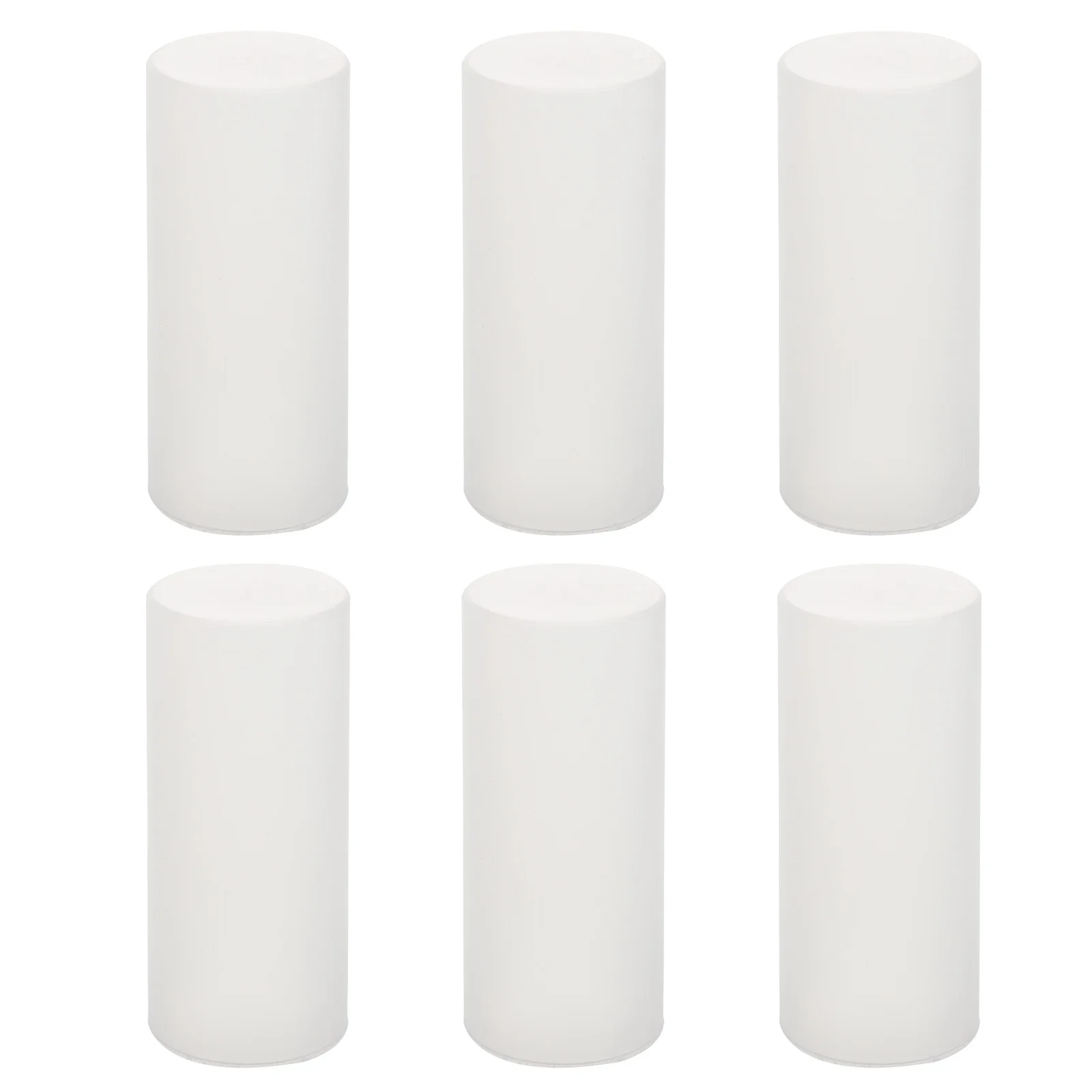 6Pcs Chic Plastic Protectors Professional Sturdy Tool Beautiful Light Enhancer White Cup Covers Covers