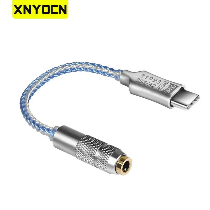 Xnyocn cx31993 USB Type C DAC Headphone Amp 16-32Ω With 3.5mm Output SNR 125dB PCM 32b/384kHz for Android Windows10 MacBook