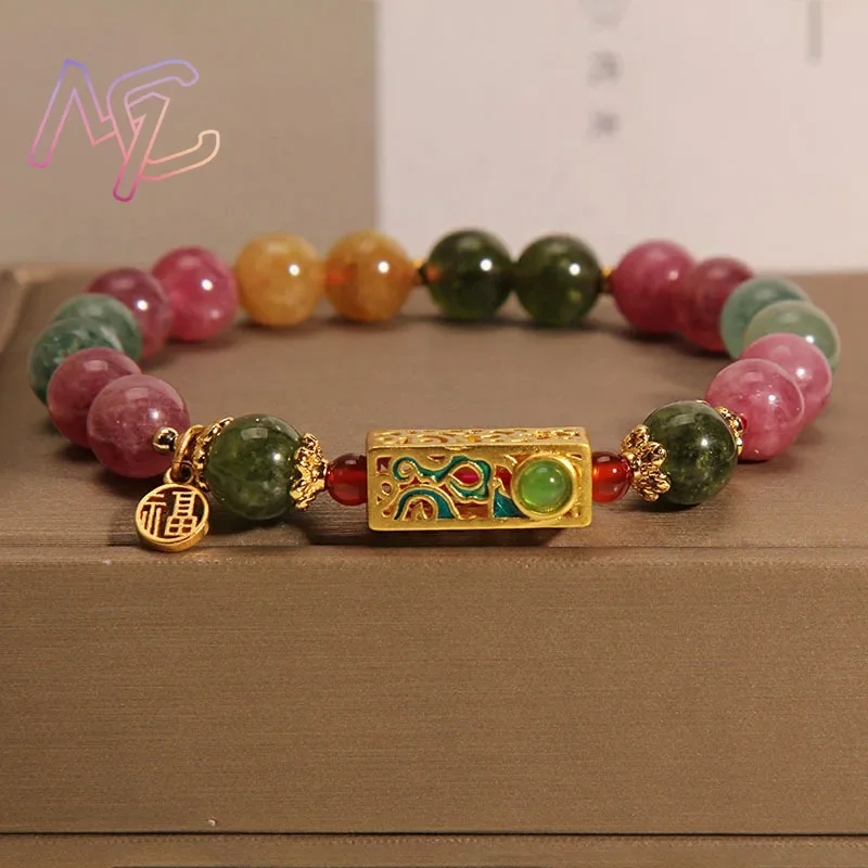 Natural Jade Agate Bracelet Exquisite Flower Design Young Girls Fashion Jewelry Real Gemstone Best Holiday Gift