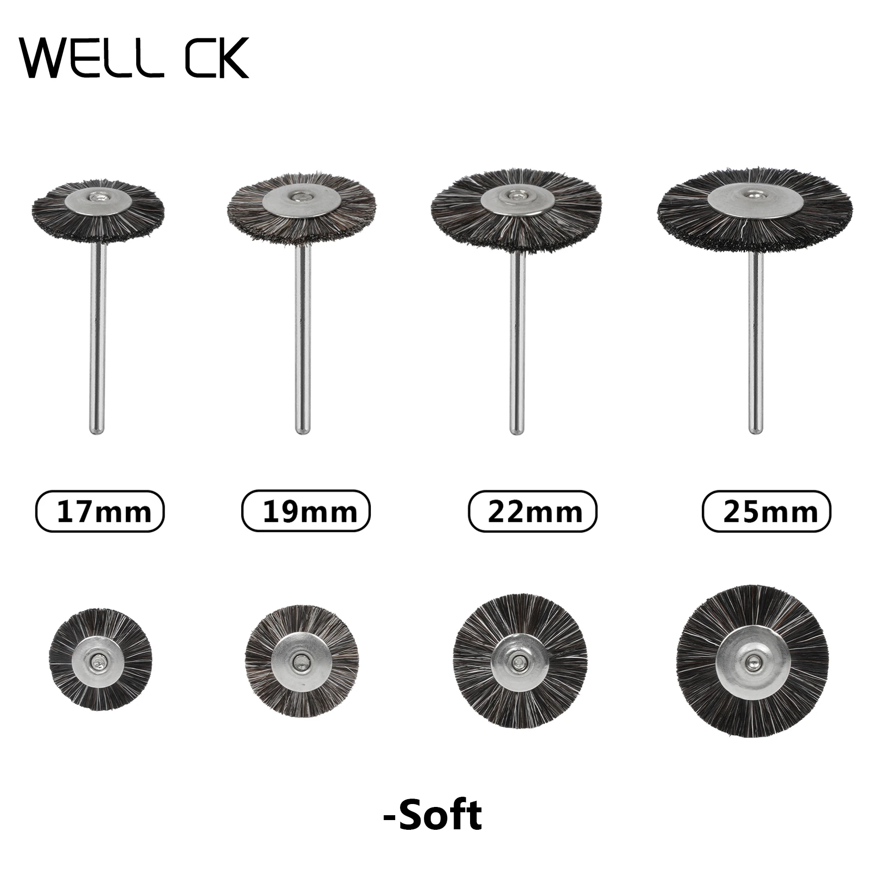 10Pcs Well CK Dental Tools Laboratory Polishing Brushes Wheel Buffs Soft Rotary Low Speed HP Shank 2.35mm Dentist Jewelry DIY