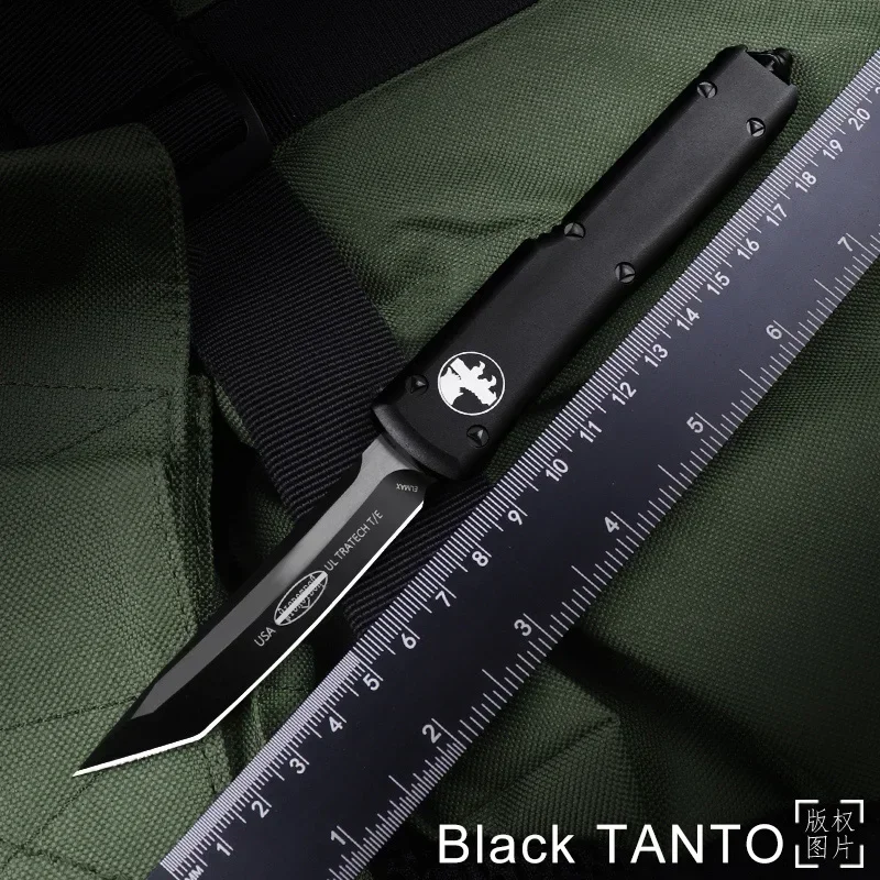 

ULTRATECH KNIFE MICRO ULTRA TECH Tactical Pocket Knife D2 Single Edge Tanto Blade T6 CNC EDC Self Defense Combat Pocketknife