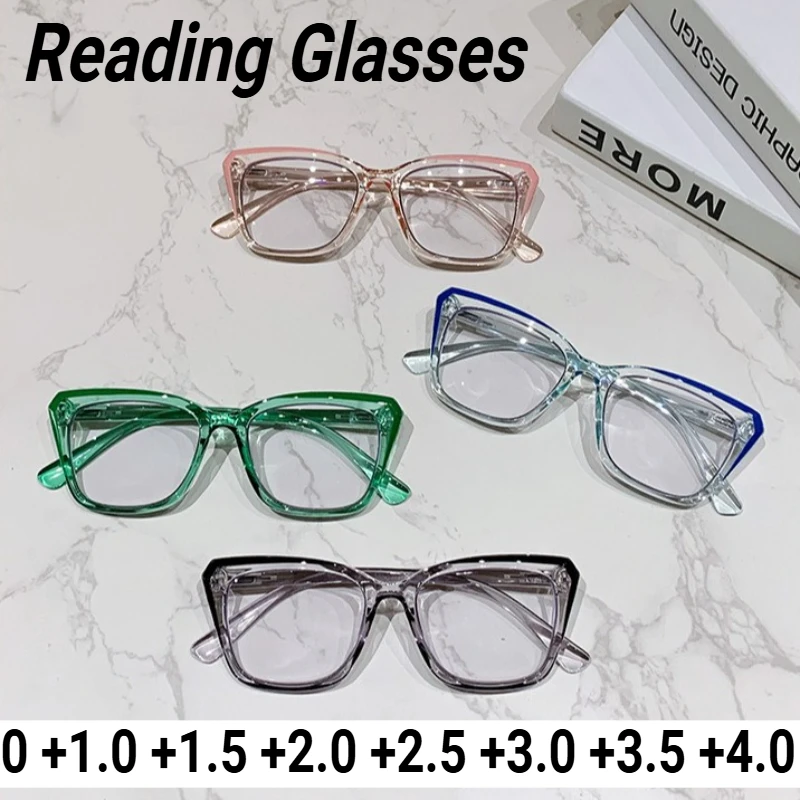 

Stylish Anti-Blue Light Reading Glasses Ultra-Lightweight Comfortable Presbyopia Glasses with Plus Diopters 0 To +4.0
