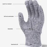 Security Protection Anti-Cut Gloves, Cut proof, stab resistant, stainless steel wire, metal mesh, butcher  work 5