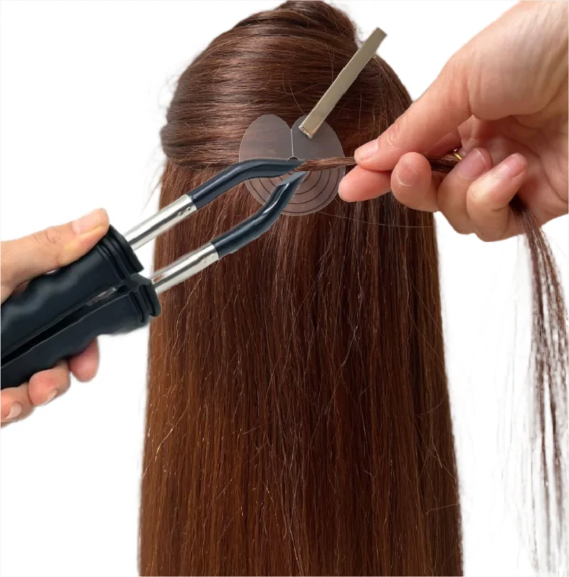 500pcs Heat Shield Guards with Scale for Hair Extensions Clear PVC Fusion Keratin Glue Protector Templates for Hair Extension image 3