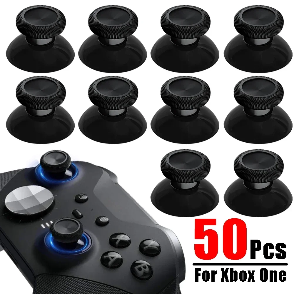 10-50pcs Replacement Soft Joystick Thumb Stick Thumb Grip Caps Mushroom Cap For Xbox One Black Silicone Thumbstick Grips Caps