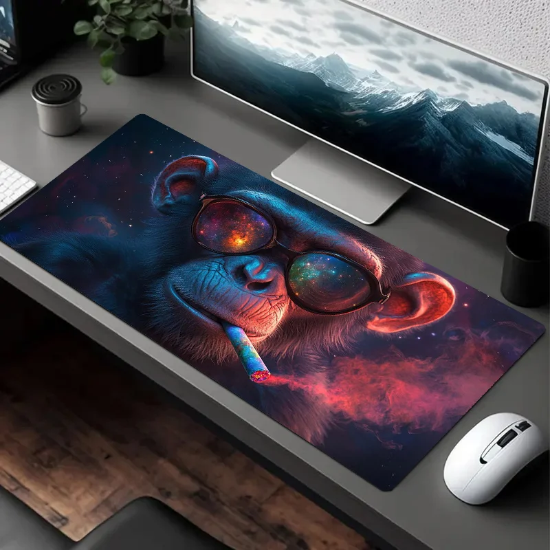 Monkey pattern mousepad is made of rubber, washable, durable and high-quality computer desktop decoration, suitable for home use