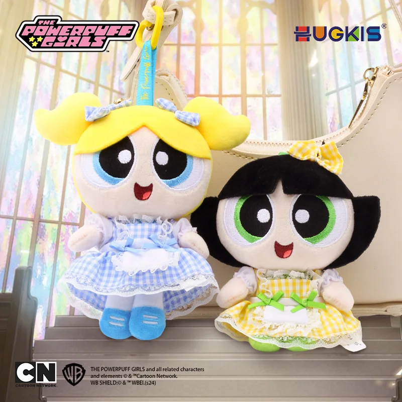 Blossom Bubbles The Powerpuff Girls Cute Plush Buttercup Lolita Doll Kawaii Periphery Toy Keychain Pendant Schoolbag Decoration