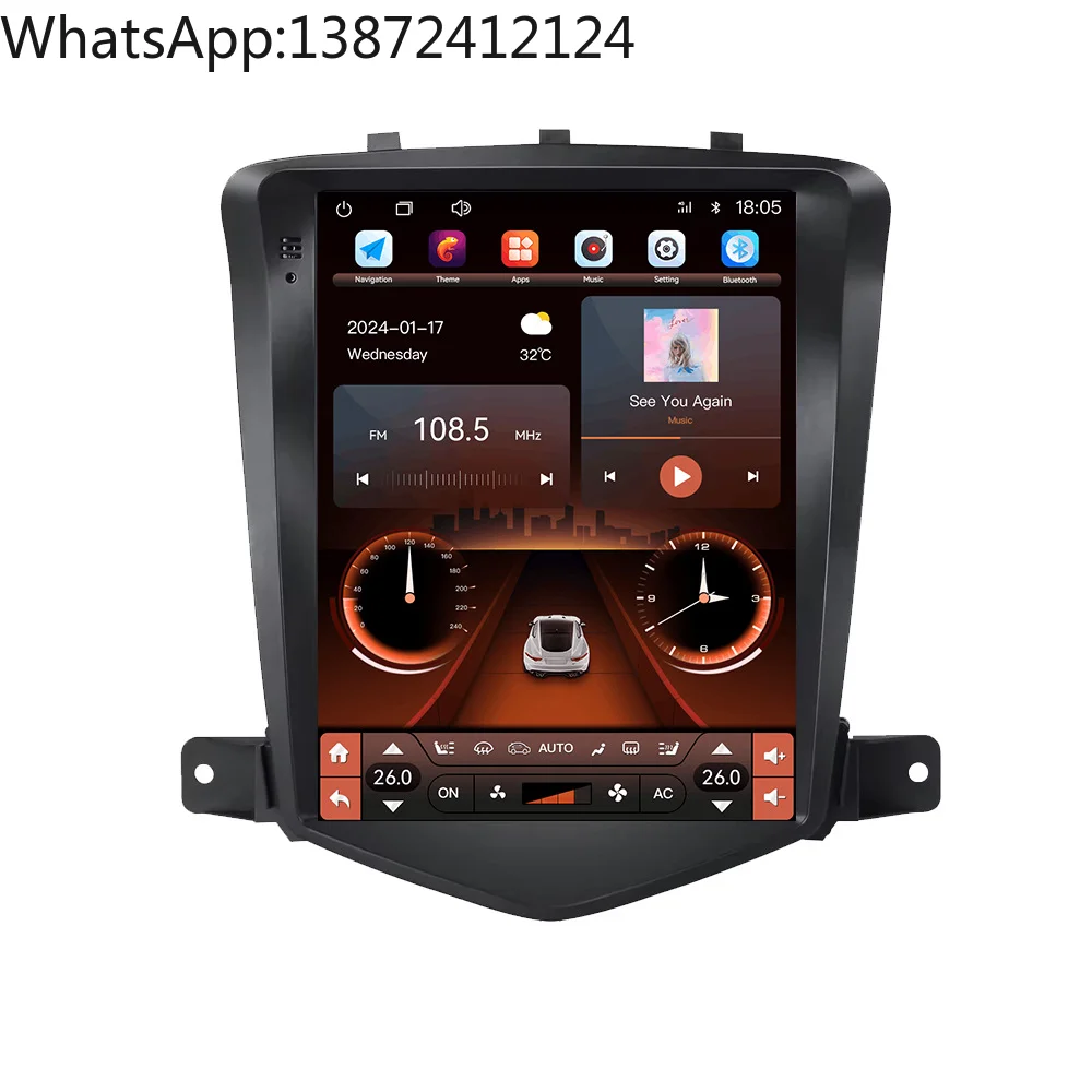 

9.7 Inch Android 13 Car Radio for Chevrolet Cruze J300 2008-2012 Tesla Style Multimedia Video Player 4G Carplay GPS Navi Stereo