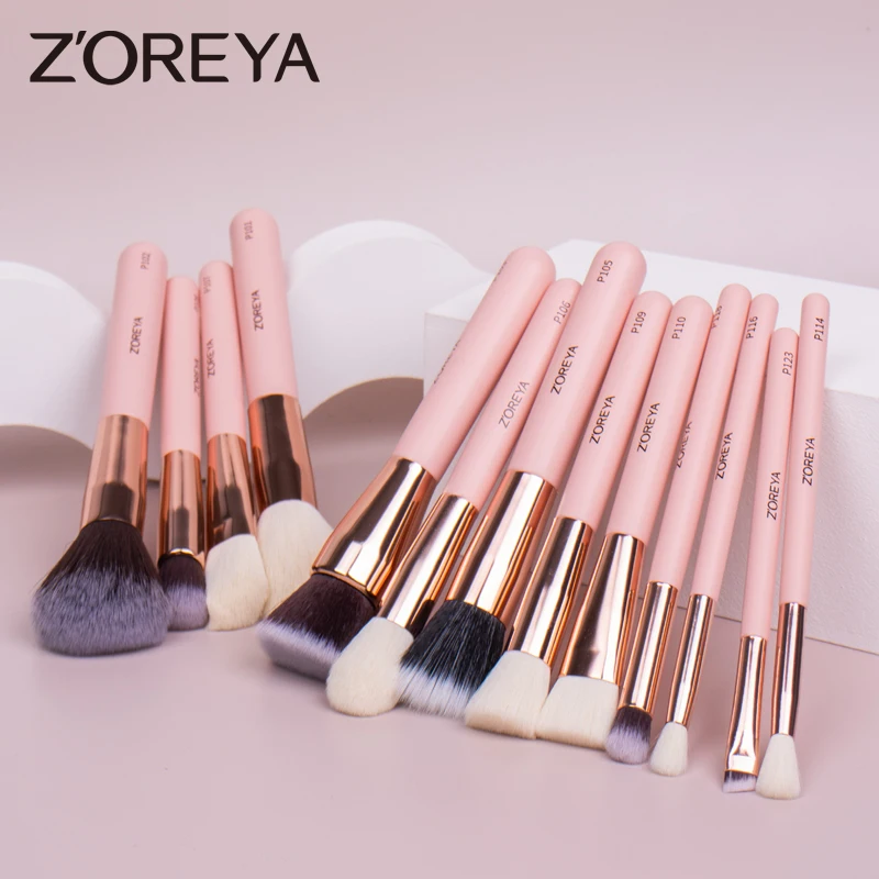 ZOREYA Brush Makeup Brushes Set 25pcs Foundation Powder BlendingEyeshadow Liner Brush Blending Highlighter Brocha Maquillaje