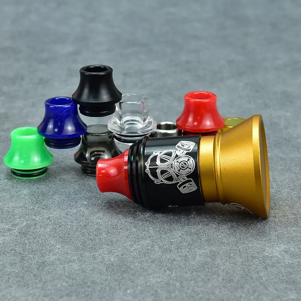 Wolfcoolvape 810 Vape Drip Tip PC y 316SS para Zeus X RTA Apocalipsis GEN 2 RDA atomizador de orificio ancho RDA RTA Accesorios