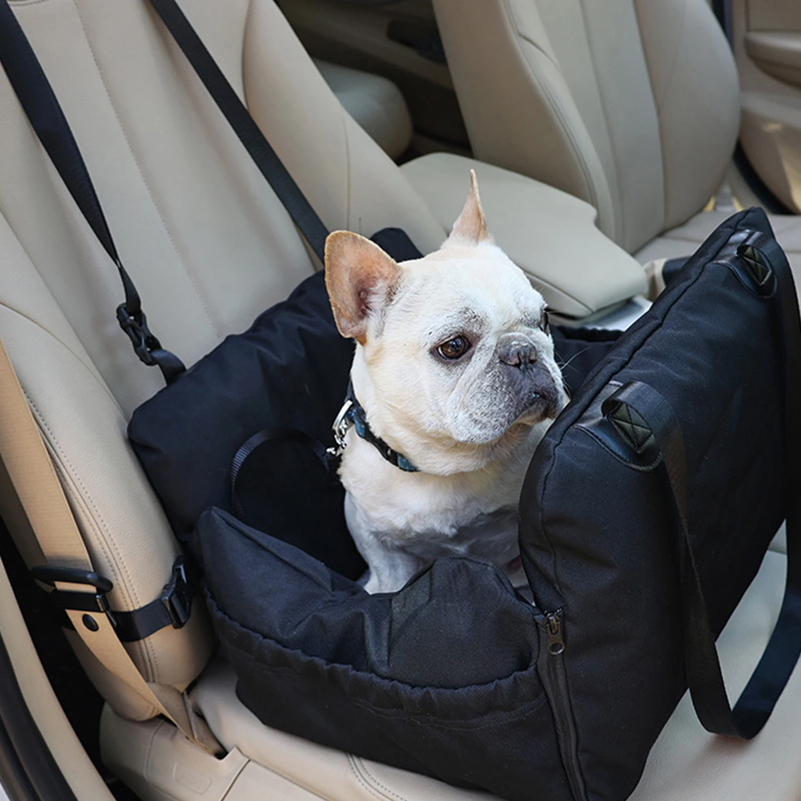 

Dog Car Seat Bed Dog Booster Car Seat with Dog Seat Belt,Pet Inflatable Car Seat with Pump Dog Booster Seats Dog Travel Carrier