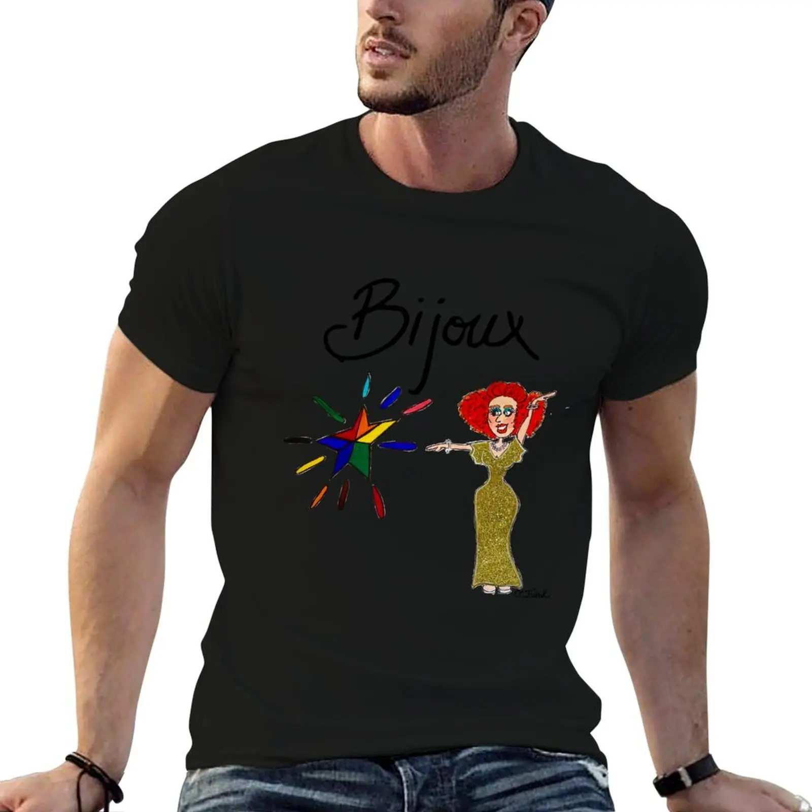 

CC Trubiak's Bijoux in Gold T-Shirt t shirts for man cotton soft t shirt men 100% cotton luxury brand T-Shirt