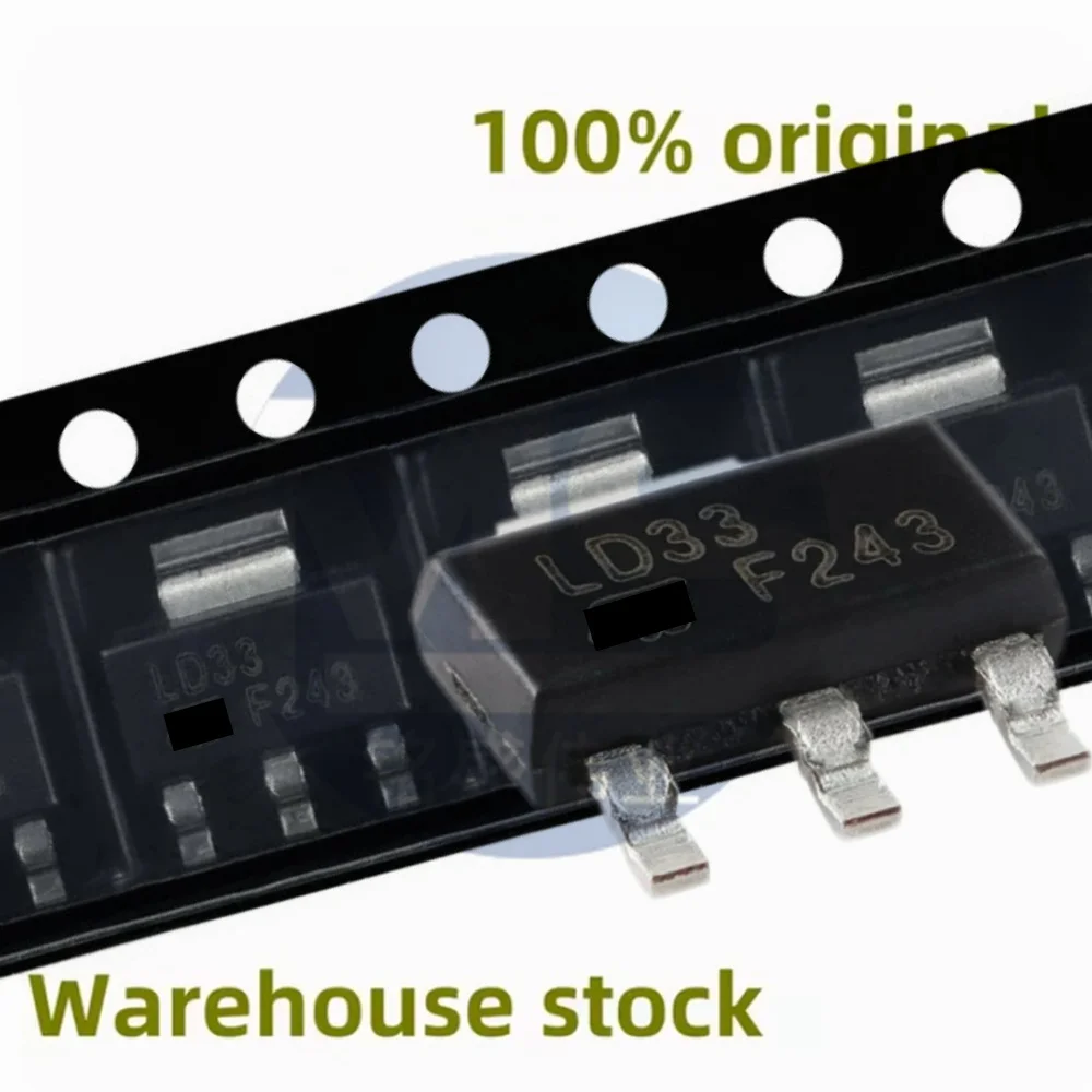 

10 шт. 100% новый LD1117S33TR LD1117S33 шелкография LD33 SOT-223 фиксированный низкое напряжение с падением положительного напряжения чип точечный прямой