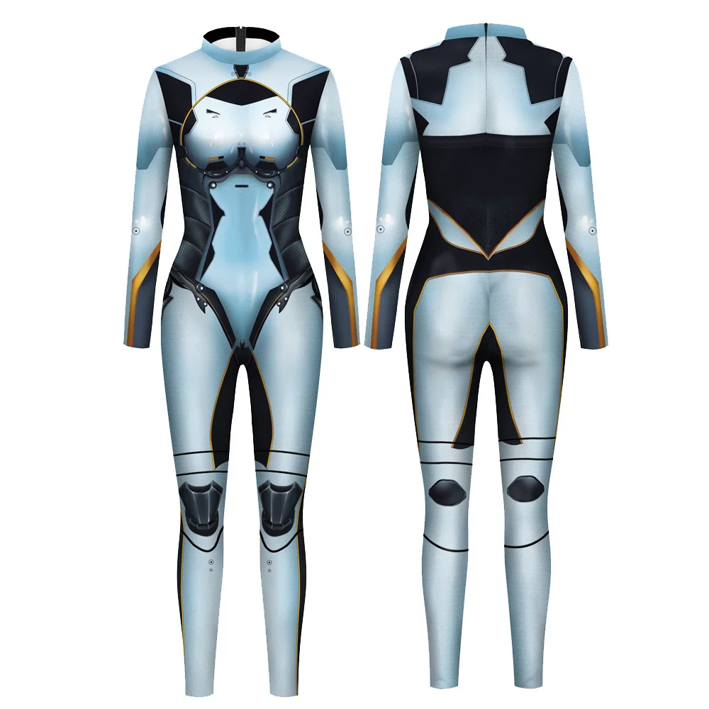 

IOOTIANY New Combat Armor 3D Print Women Sexy Jumpsuits Fashion Party Cosplay Skinny Bodysuit Carnival Costumes Fancy monos muje