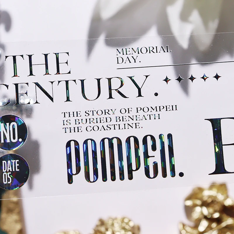 OKMT Card Making Journal Decoration Shell Luster Size English Alphabet House Number