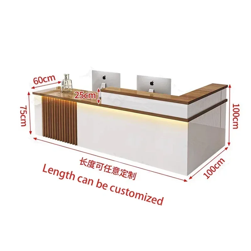 Customization Luxury Reception Desks Unique Beauty Classic Reception Desks Display Nordic Recepción Negocio Commercial Furniture