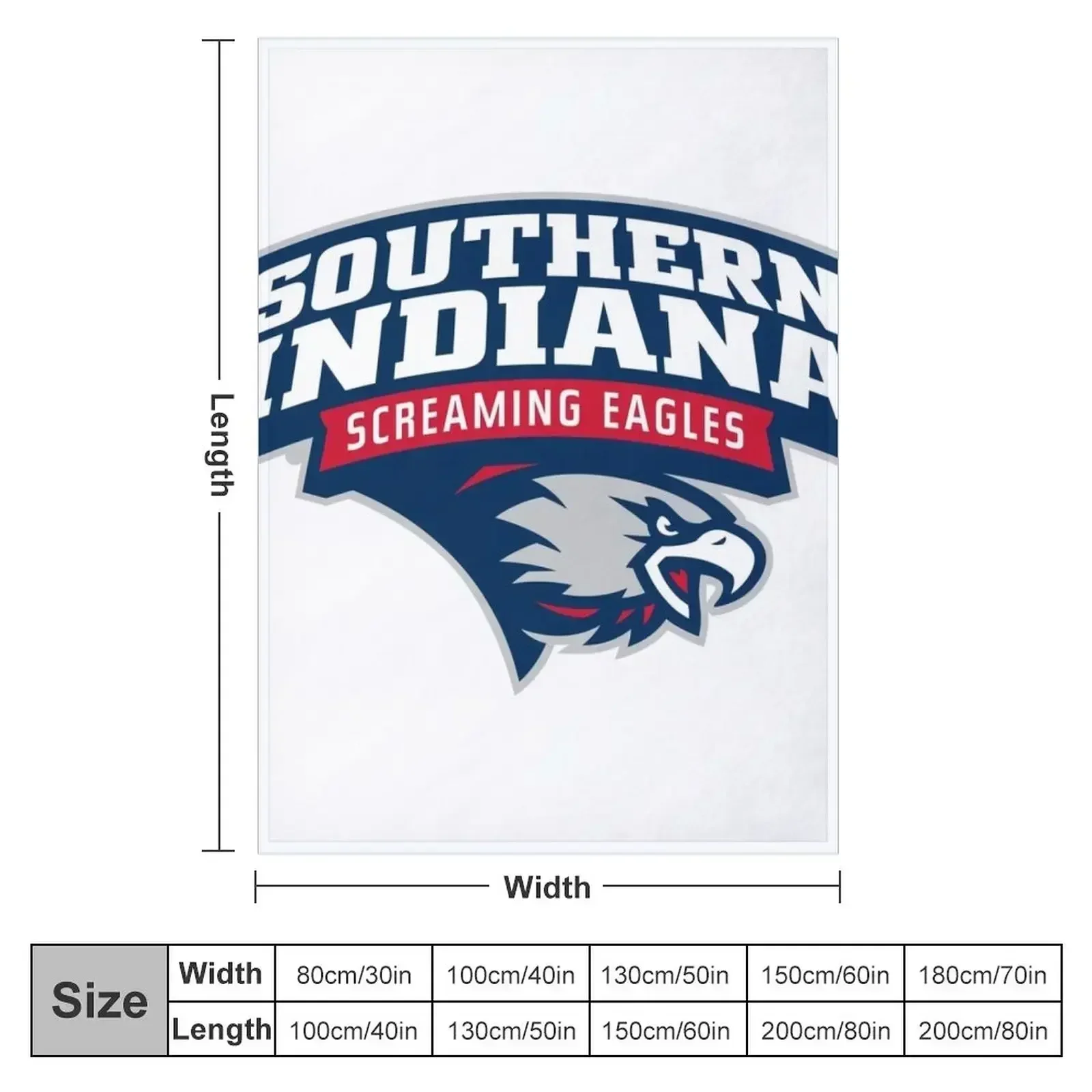 Southern Indiana Athletics Throw Blanket Large Thins Decorative Sofa Flannel Fabric Loose Soft Plaid Blankets