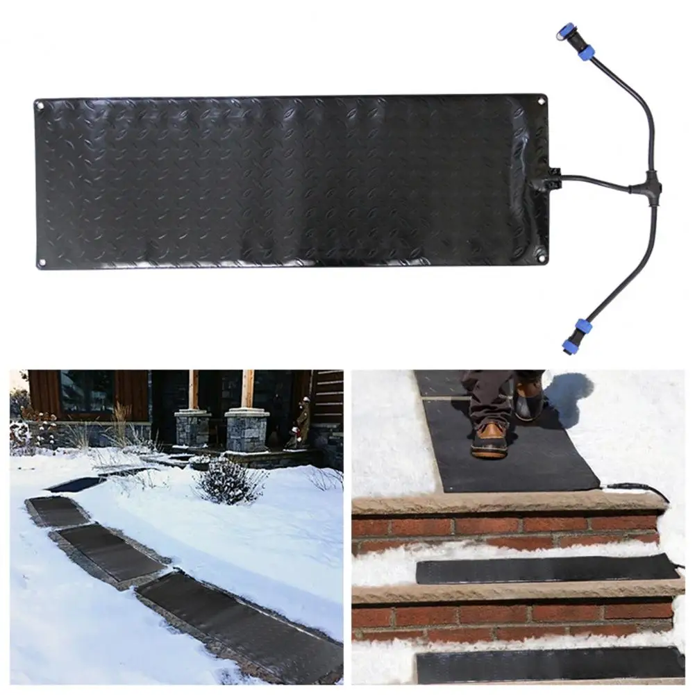 Heated Snow Melting Mat Fast Heating Weather-resistant Energy Efficient Versatile Use Driveway Electric Ice Snow Melting Mat