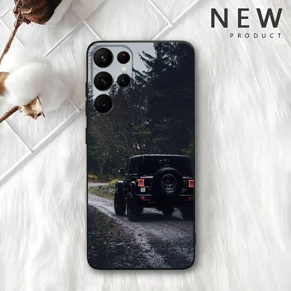 حافظة هاتف J-Jeeps للطرق الوعرة SUV لهاتف سامسونج S 25,24,23,22,30,21,10,9,Ultra,Plus,Lite,FE,4,5G حافظة ناعمة سوداء