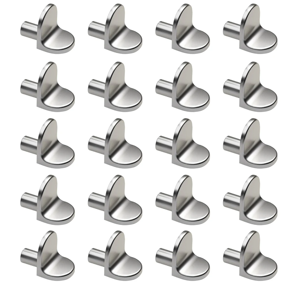 20pcs Shelf Support Studs Pegs Pins Plugs 5mm L-Shaped Cabinet Seperator Fixed Wooden Glass Layer Board Furniture Bracket Holder