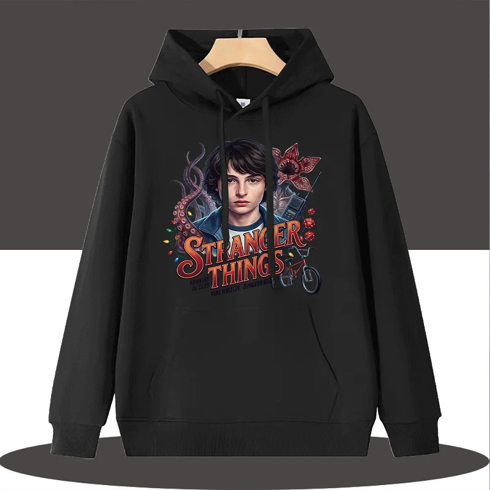 Sudadera con Capucha a Juego para Niños y Adultos Inspirada en Stranger Things, Diseño de Mike Wheeler Dungeon Master, Bicicleta BMX Demogorgon Octopus Light