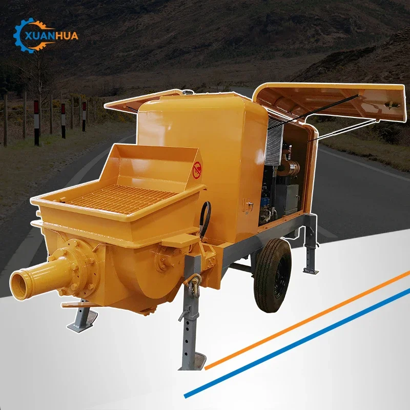 

china small portable electric auto screed concrete conveying delivery pump machine for sale