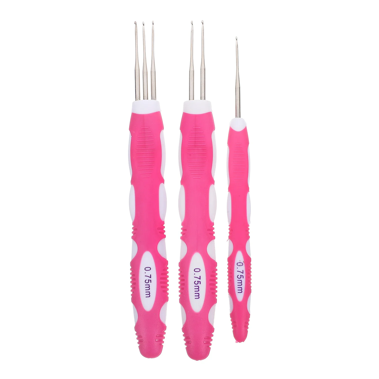

3pcs Hair Crochet Hooks Soft Grip Aluminum Ergonomic Metal Head Addi Swing Stitch Braid Tool Dreadlock Loc Sprinkles Hairstyling