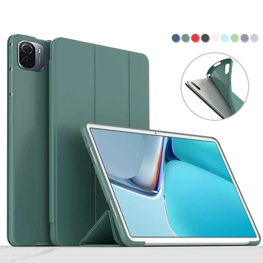 

Флип-чехол для Xiaomi Mi Pad 5 Pro MiPad 5, кожаный чехол с функцией автоматического пробуждения и сна, с магнитным замком и жидкостью, с тройным сложением