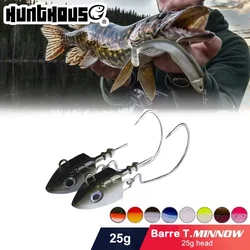 Hunthouse Barre T. Minnow Head 25g LW216 Easy Shiner Fishing Lure Soft Lure Jig Bait Bass Pike Fishing leurre Souple