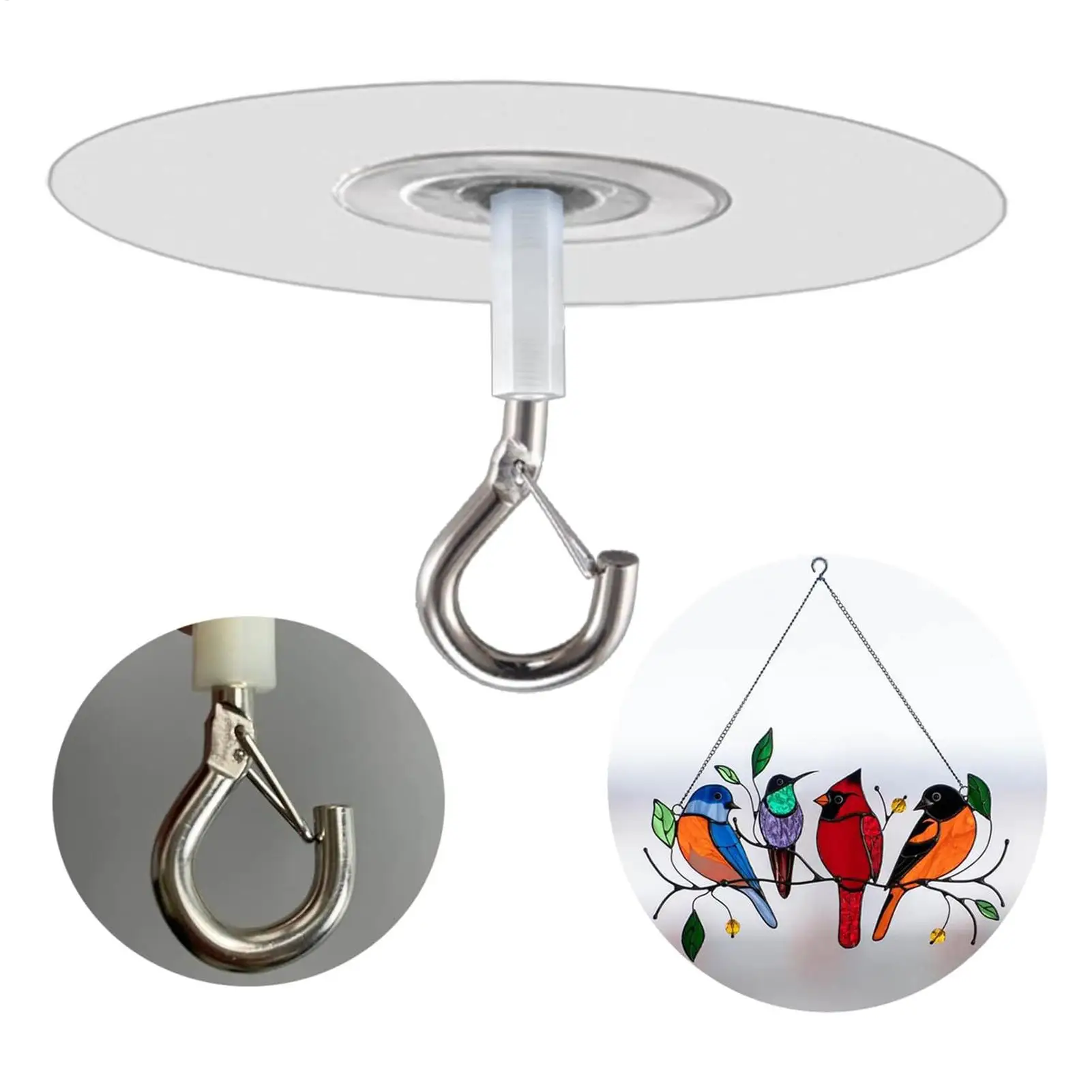 Ceiling Self Stick Hooks Home Storage Plant Suspending Hardware Convenient Utility Gadgets Household Organizers For Plants Wind