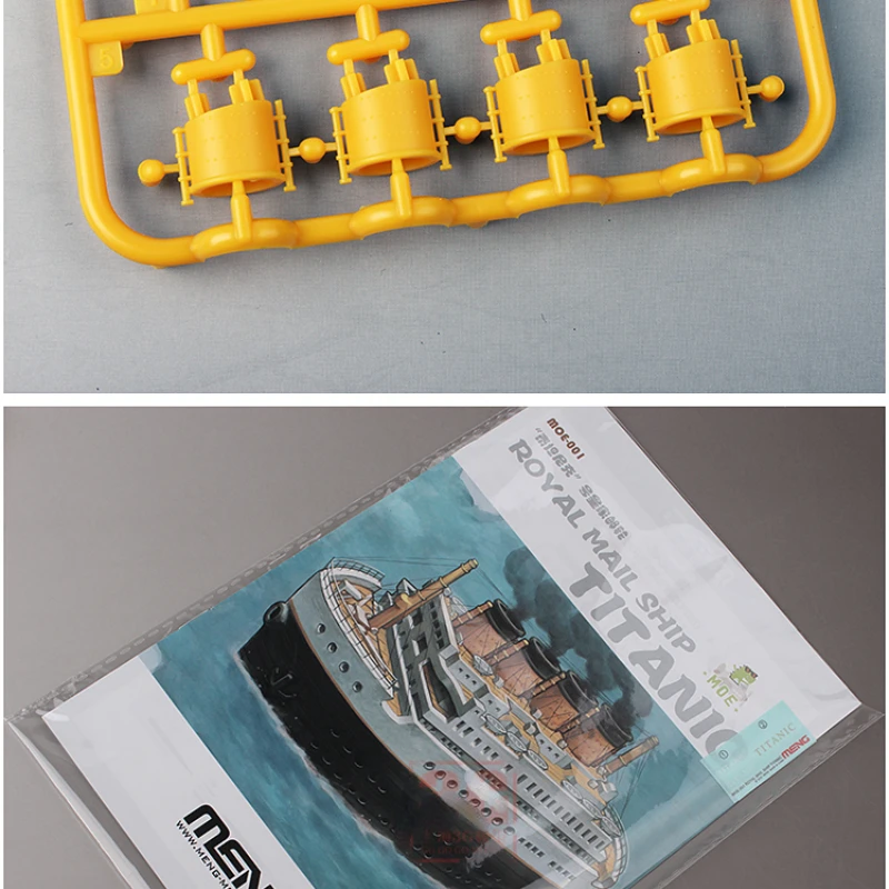 Q Version of Titanic Royal Cruise Ship MOE-001 Non-adhesive Color Model Quick Assembly Version