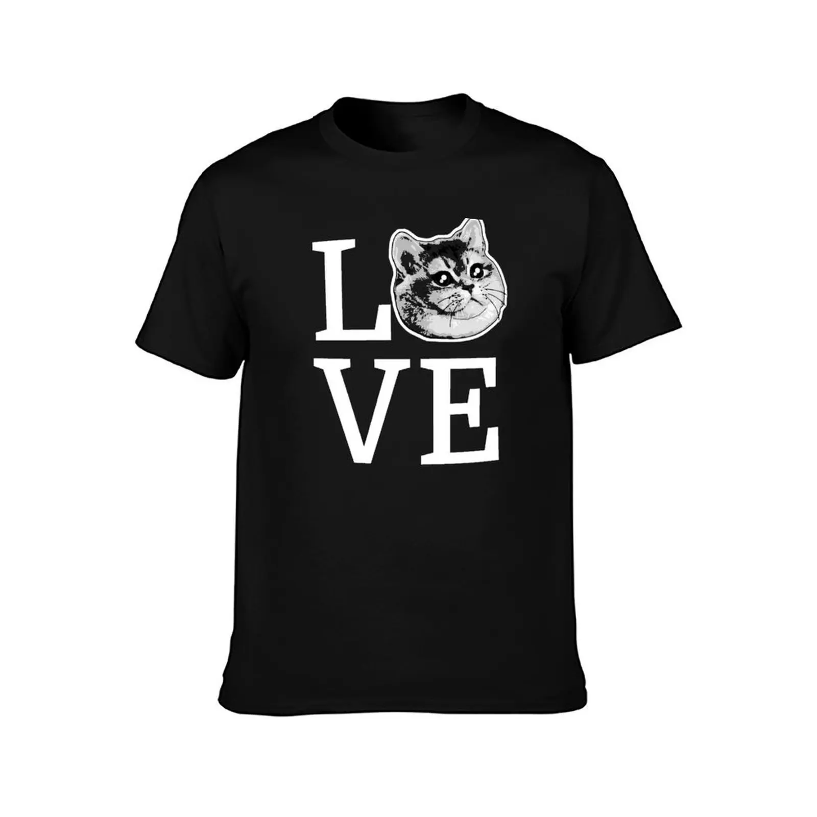 Philly LOVE Heavy Breathing Cat T-Shirt Summer Print Short Sleeve Tee T-Shirt