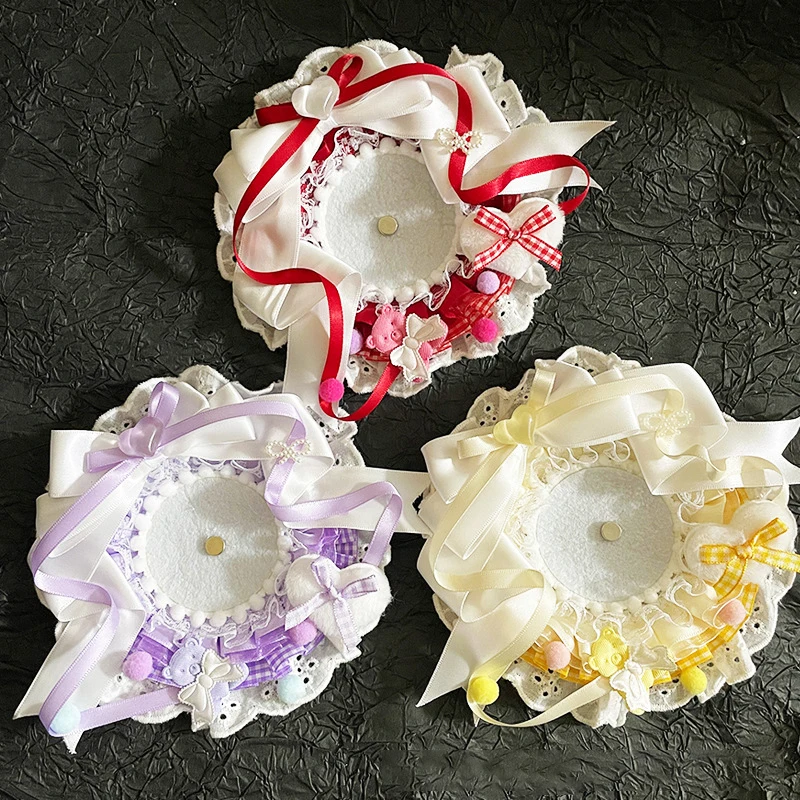 

Льняная обложка для книги ручной работы с цветочным принтом, регулируемая мультикарманная обложка для ноутбуков формата А5 и кружевной держатель для бейджа Kpop, декор с милым медвежонком и бантом