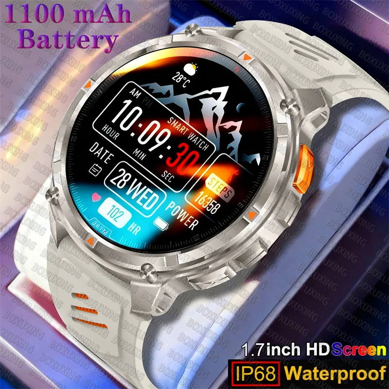 

2025 New Outdoor Sports Smart Watch Men HD Screen 1100mAh Large Battery Long Standby Time Bluetooth Call Sports Watch Waterproof