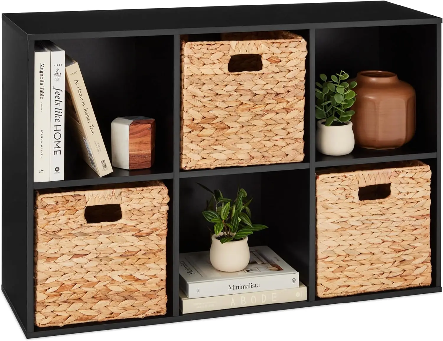 

6 cubic storage manager, 11 inch bookshelf opening, bookshelf, display rack, customizable, with 3 removable backboards