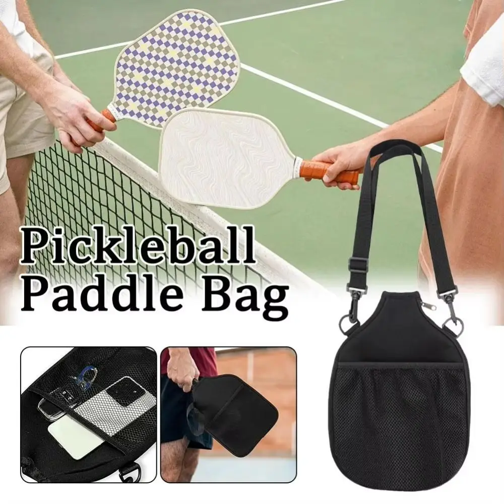 

Large Capacity Pickleball Crossbody Bag Waterproof Zipper Closure Pickleball Paddle Cover Professional Adjustable Strap