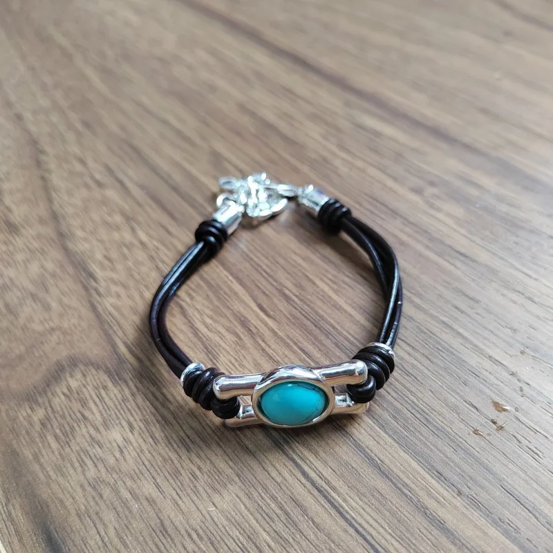 

Новый кожаный браслет-шнурок в европейском и американском стиле 2026 года, подходит как для мужчин, так и для женщин, аксессуар для украшений