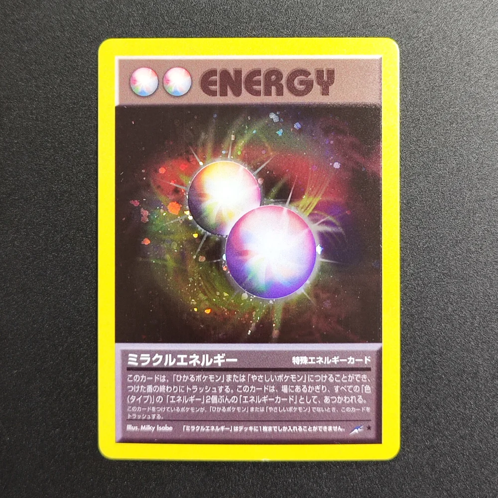 Tarjeta Coleccionable Proxy Pocket MonSter 2003 P.M JAPANESE ENERGY, Tarjeta Individual Rara, Juego Clásico, Tarjetas de Anime, Juguetes