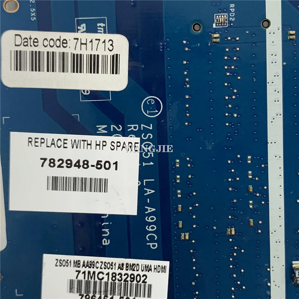 ZS051 LA-A99CP Płyta główna do laptopa HP 15-G 255 G3 15-G249CA 782948 -001 782948 -601 782948 -501 z A8-6410 DDR3