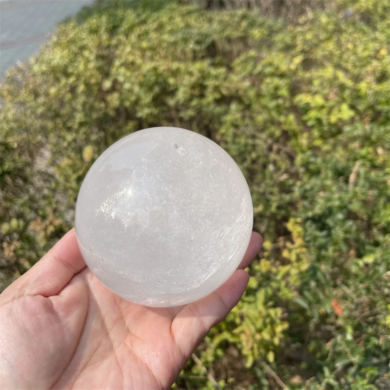 

8.7cm Natural Rock Clear Quartz Crystal Spheres white crystal ball for sale