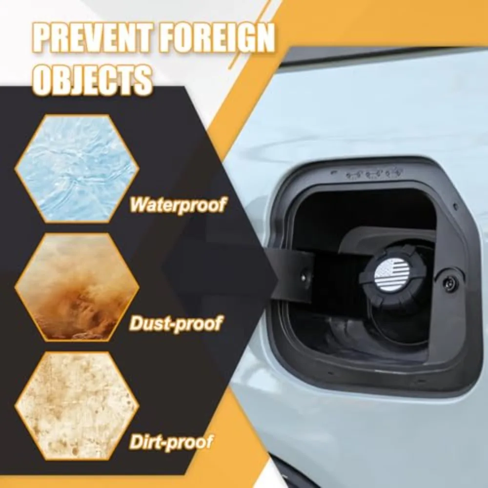 Car Capless Fuel Tank Cap Waterproof Dustproof for Ford Bronco 2021-2025 for GM Chevy Buick Fuel Tank Dust Cover Filler Cover